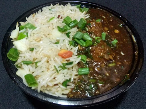 Prawn Korean Burnt Garlic Rice With Black Pepper And Ginger Sauce Bowl