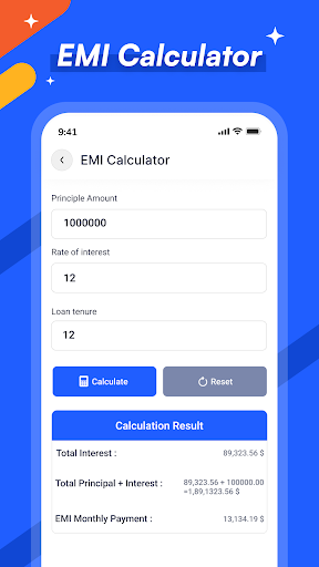 Screenshot EMI Calculator