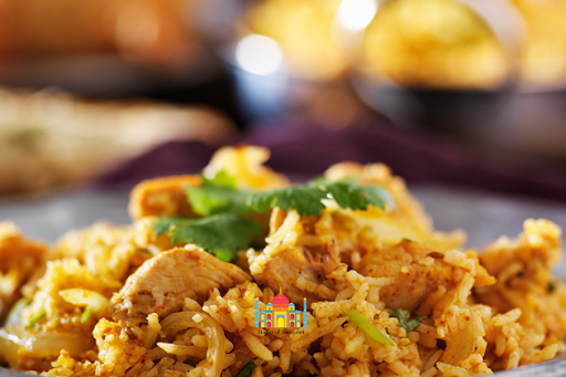 Chicken Dum Biryani With Raita