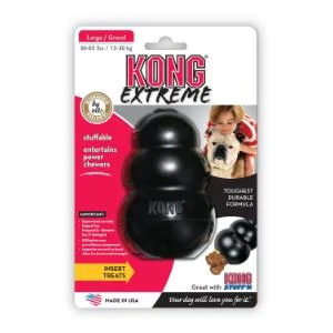 Kong Original leksak svart L [K1E] 3st