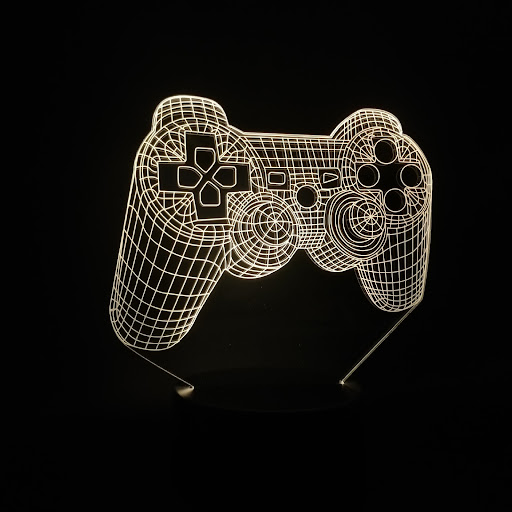Title 5, Gamepad 3D night light creative home lamp for g...