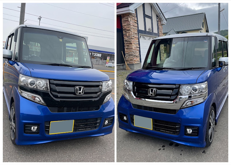 Nボックスカスタムのフロントグリルガーニッシュ・洗車・NBOXに関するカスタム事例の投稿画像1枚目
