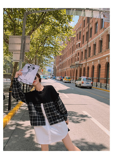 Title 7, Fake Two-piece Knitted Shirt Stitching Sweater ...