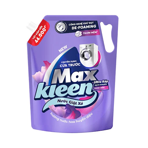 Túi nước giặt xả Maxkleen Huyền Diệu cửa trước 3.6Kg