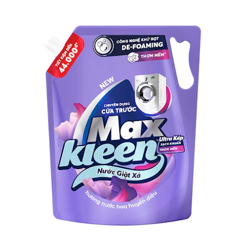 Túi nước giặt xả Maxkleen Huyền Diệu cửa trước 3.6Kg