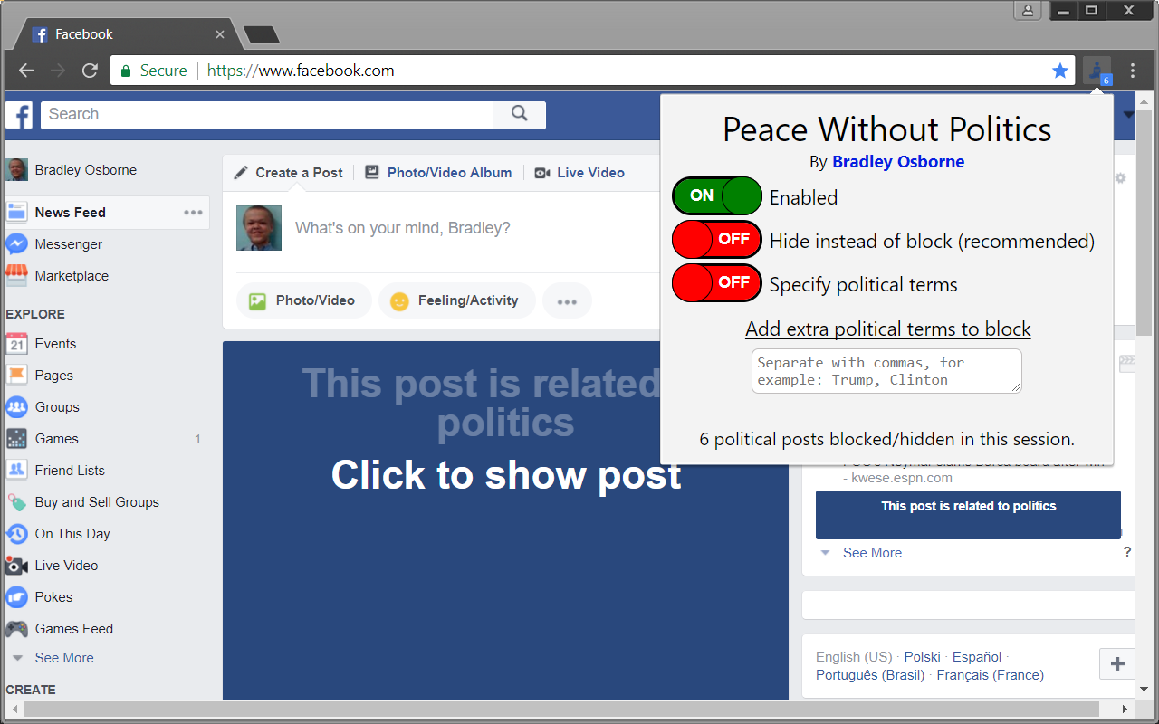 Peace Without Politics for Facebook Preview image 3