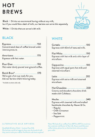 Blue Tokai Coffee Roasters menu 1