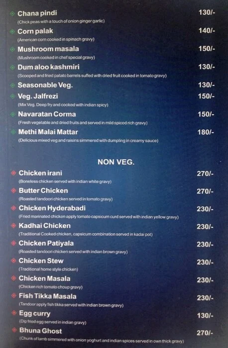 Hotel Aqua menu 