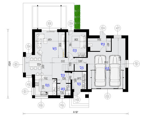 Dom w Nicei 2 (G2) - Rzut parteru