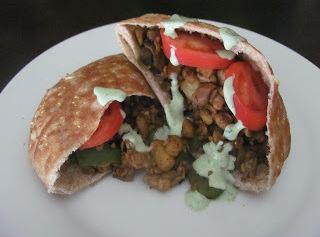 I posted this same picture on my Pita Bread Recipe page - that way you can see how this recipe comes together in a Pita Pocket! Picture from The Mellow Mushroom along with their recipe and posted by Ashlee on http://www.veggiebyseason.com/