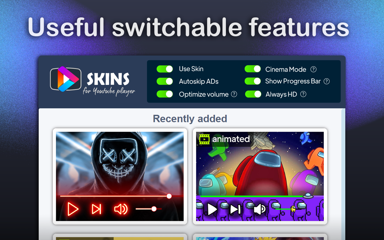 Skins for YouTube player Preview image 6