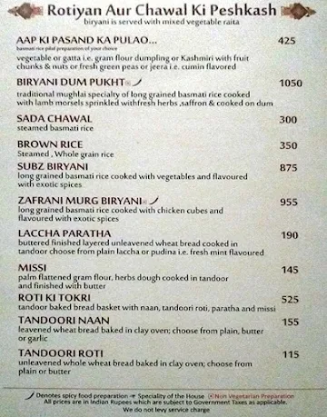 Bindola Restaurant menu 