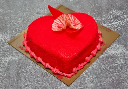 Red Velvet Heart Shape Cake [500 Grams]