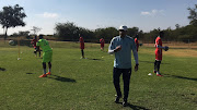 Platinum Stars head coach Roger de Sa taking charge of a training session on Tuesday May 15 2018. 