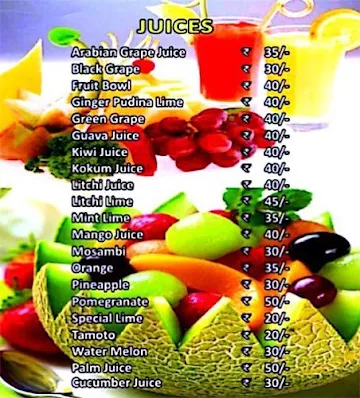 Just Juice menu 