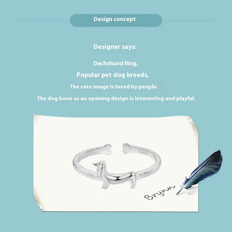 Vrouwen Leuke Teckel Open Ring S925 Sterling Zilver Verstelbare Dierenring Ornament Cadeau Sieraden