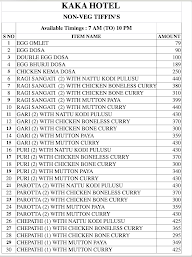 Kaka Hotel menu 2