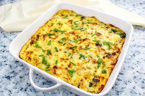 Cheesy Pasta and Veggie Frittata