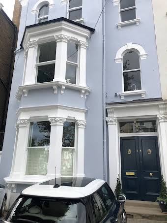 Victorian property, exterior refurbishment rendering and Painting album cover