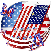 America Flag Stars Stripes Theme  Icon