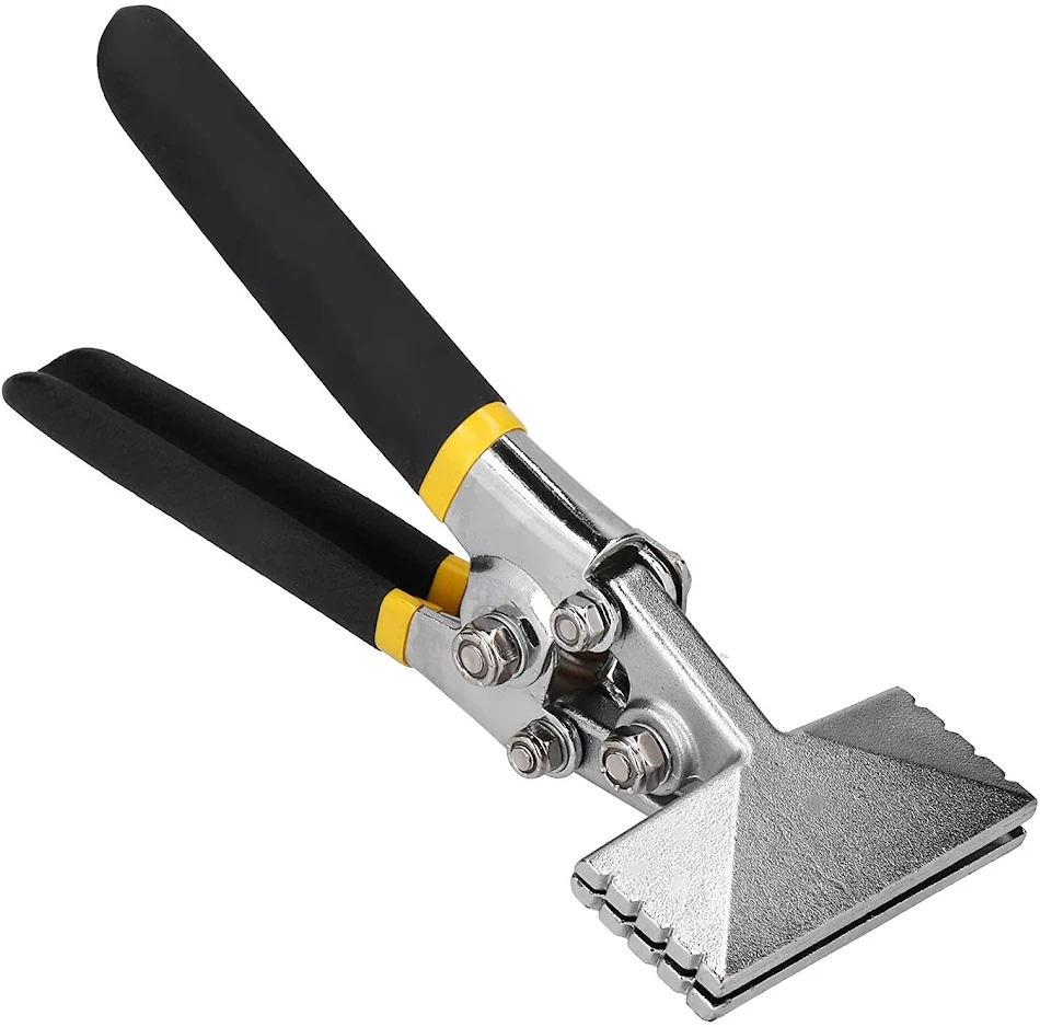 Pince multifonction pliable, courbant et scellant les bords, pour quille. Outil essentiel pour pliage précis, courbage et scellement.