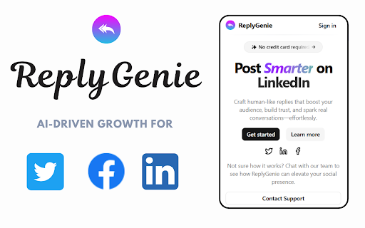 ReplyGenie:AI Reply & Post Assistant