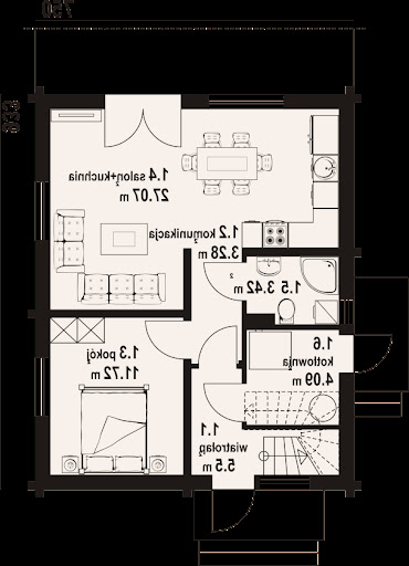 Grochowo aa 70 dw - Rzut parteru