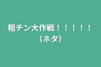 粗チン大作戦！！！！！（ネタ）