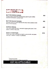 Caravan Serai menu 5