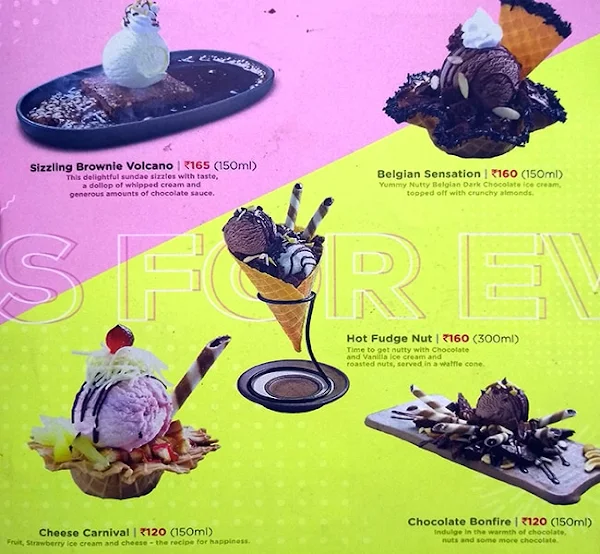 Havmor Ice Cream menu 