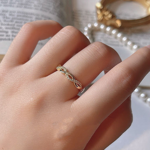 Title 4, Womens Fashion Real Gold Zircon Micro-set Twis...