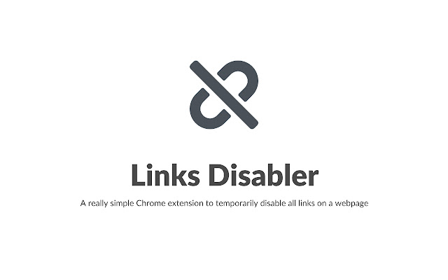 Links Disabler chrome extension