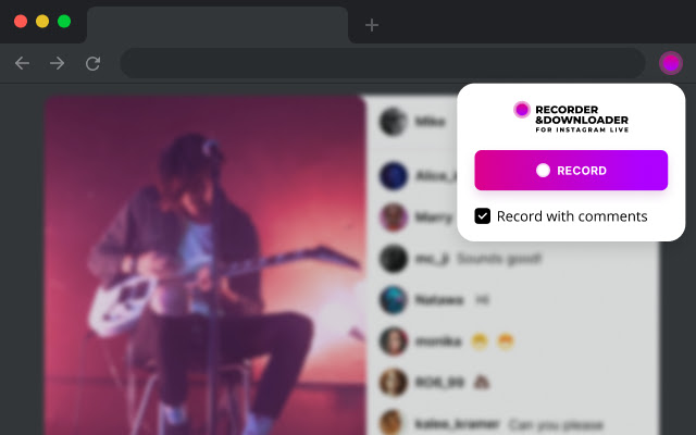 Recorder and Downloader for Instagram Live chrome extension