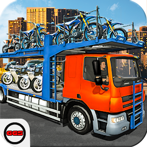 Car & Bike Cargo Truck Transporter City Driver  Icon