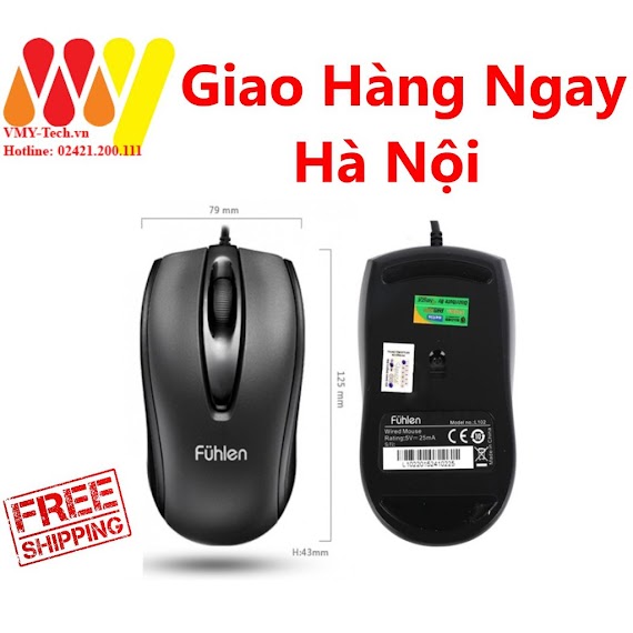 Chuột Dây Fuhlen L102 - Bảo Hành 2 Năm - Kết Nối Usb - Hàng Nhập Khẩu