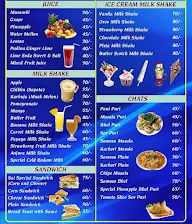 Om Sri Sainath Juice And Chats menu 1