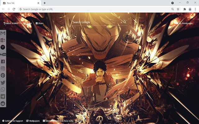 Attack On Titan Wallpaper New Tab