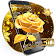 Vivid 3D golden rose theme icon