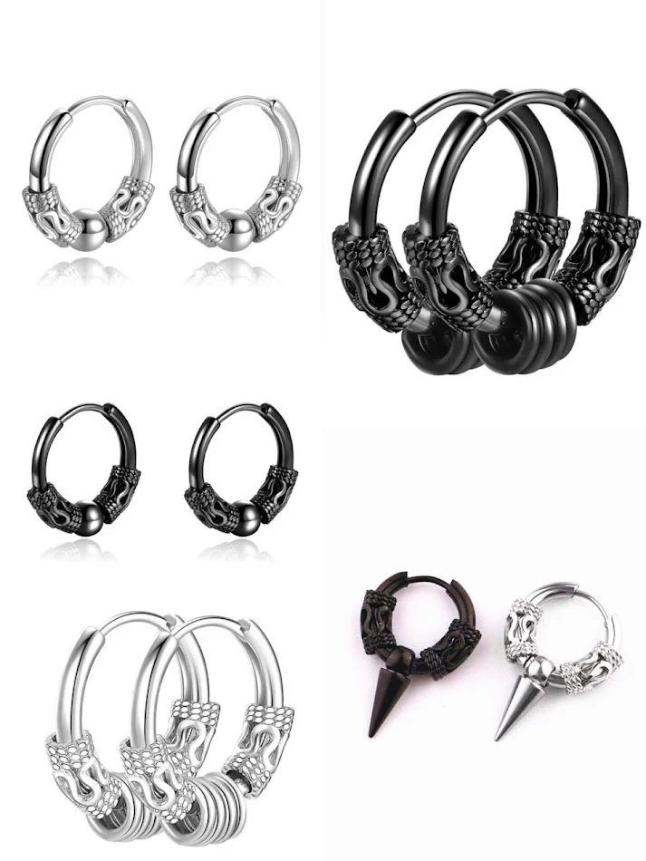 Retro Personalized Dragon Pattern Totem Earrings. Add a Unique Touch to Your Style with These Exclusive and Customizable