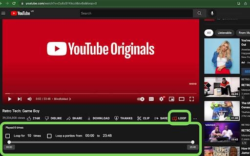 Looper for Youtube 2.0