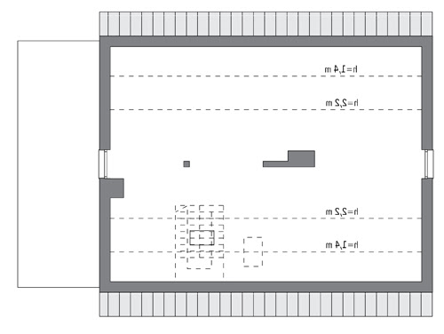 Tylko jeden - M224 - Rzut poddasza do indywidualnej adaptacji (74,7 m2 powierzchni użytkowej)