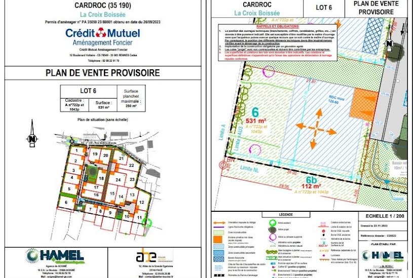  Vente Terrain à bâtir - à Cardroc (35190) 