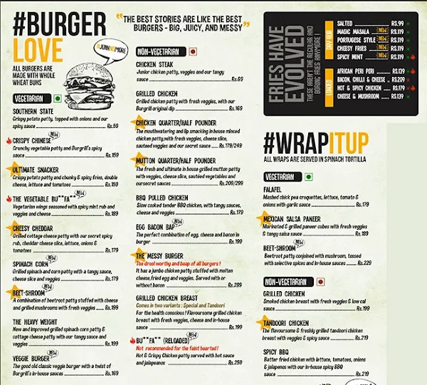 Burgrill menu 