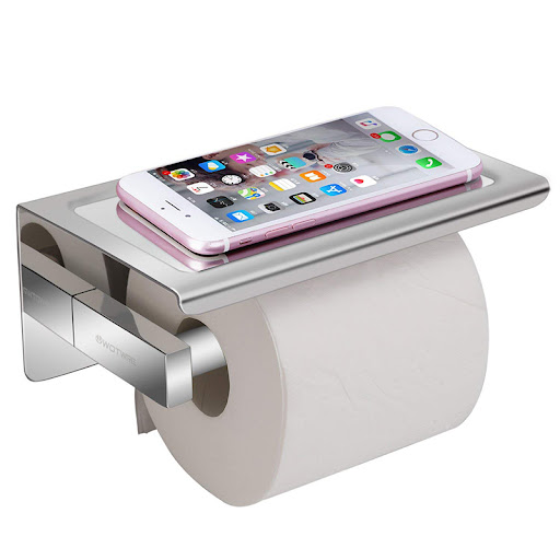 Title 4, Wall Mounted Toilet Roll Storage Bathroom Stora...