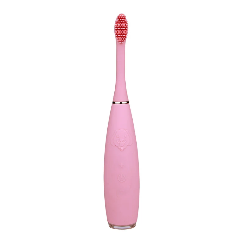 Children's Silicone Rechargeable Soft Bristle Sonic Electric Toothbrush for Home Use. Gentle and effective cleaning for 
