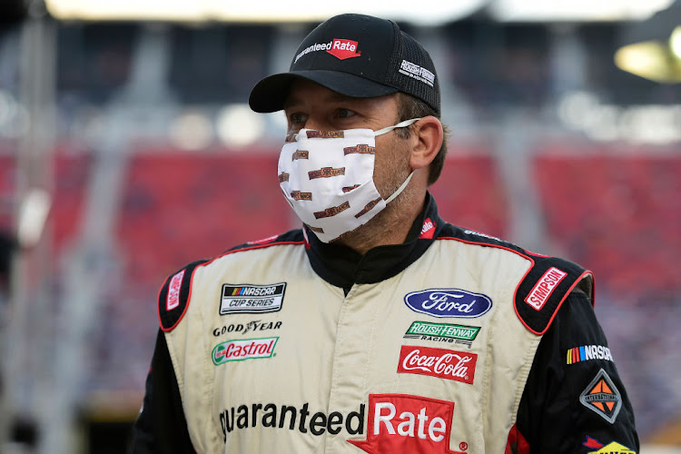 Ryan Newman, driver of the #6 Guaranteed Rate Ford, stands on the grid prior to the NASCAR Cup Series Bass Pro Shops Night Race at Bristol Motor Speedway on September 19, 2020 in Bristol, Tennessee.