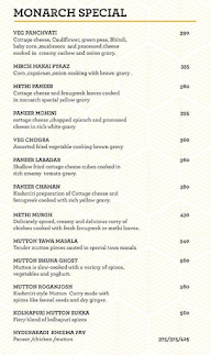 Hotel Monarch Guestline menu 1