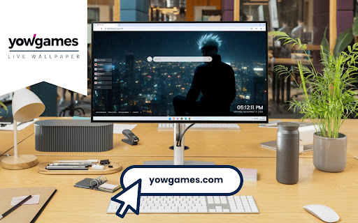Satoru Gojo Watching Rainy City Lights Live Wallpaper screenshot 3