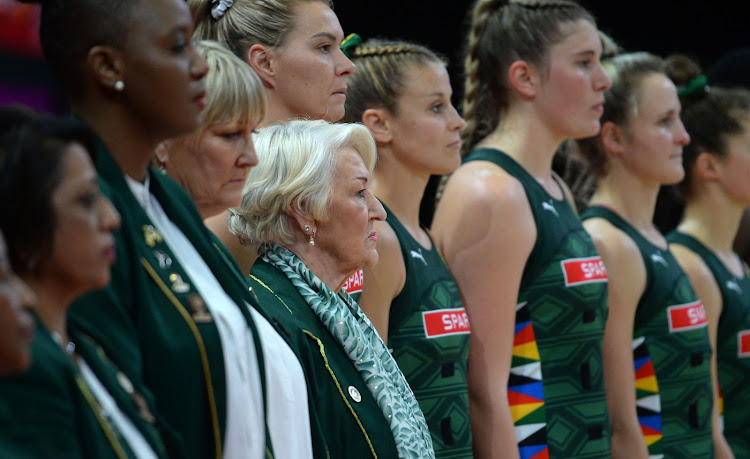 Norma Plummer, head coach of SA, during the 2023 Netball World Cup game between SA and Wales in Cape Town on July 28 2023. Picture: BACKPAGEPIX