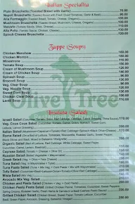 Olive Tree menu 1